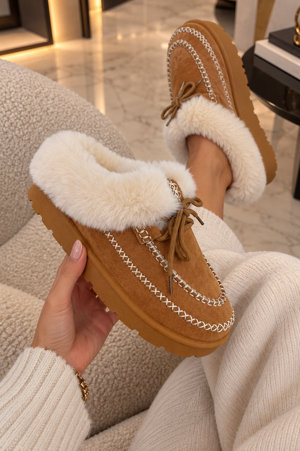 Pantufa pelo camel