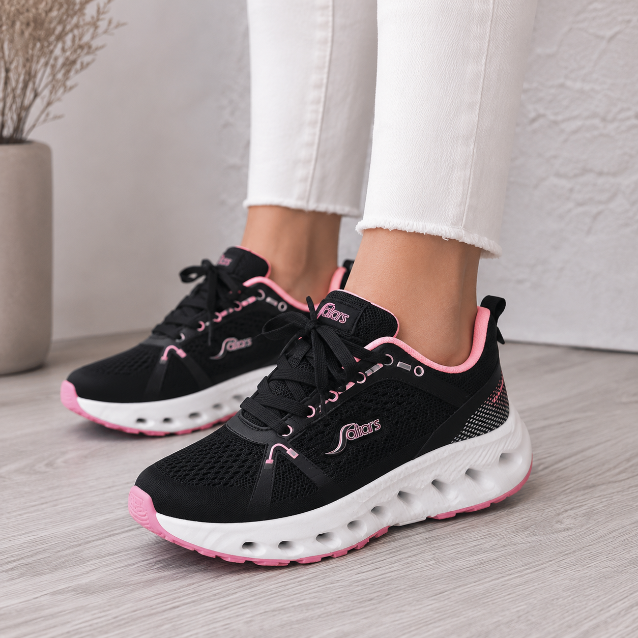 Sapatilha 1177 Preto Rosa