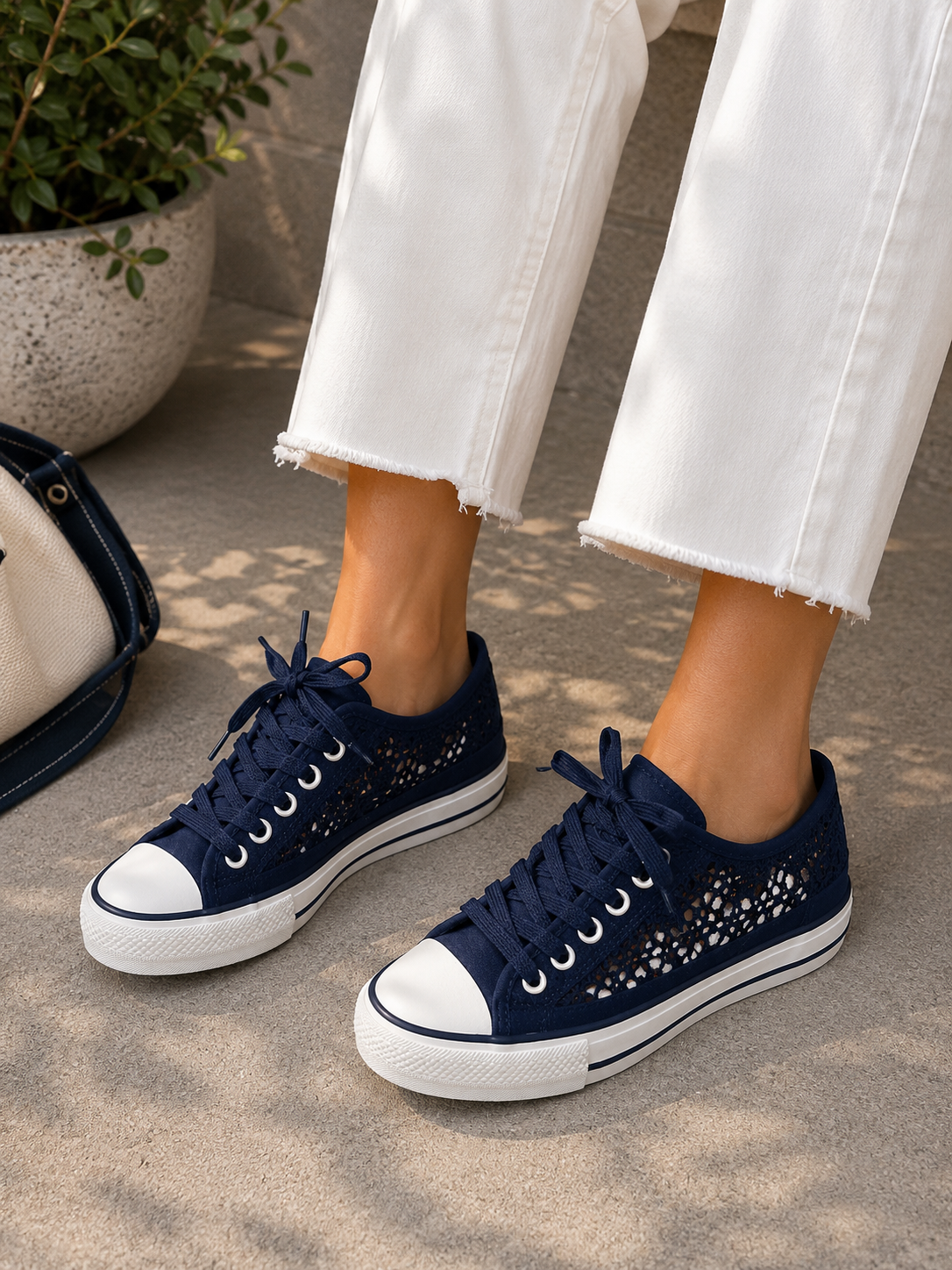 All Star Azul Renda
