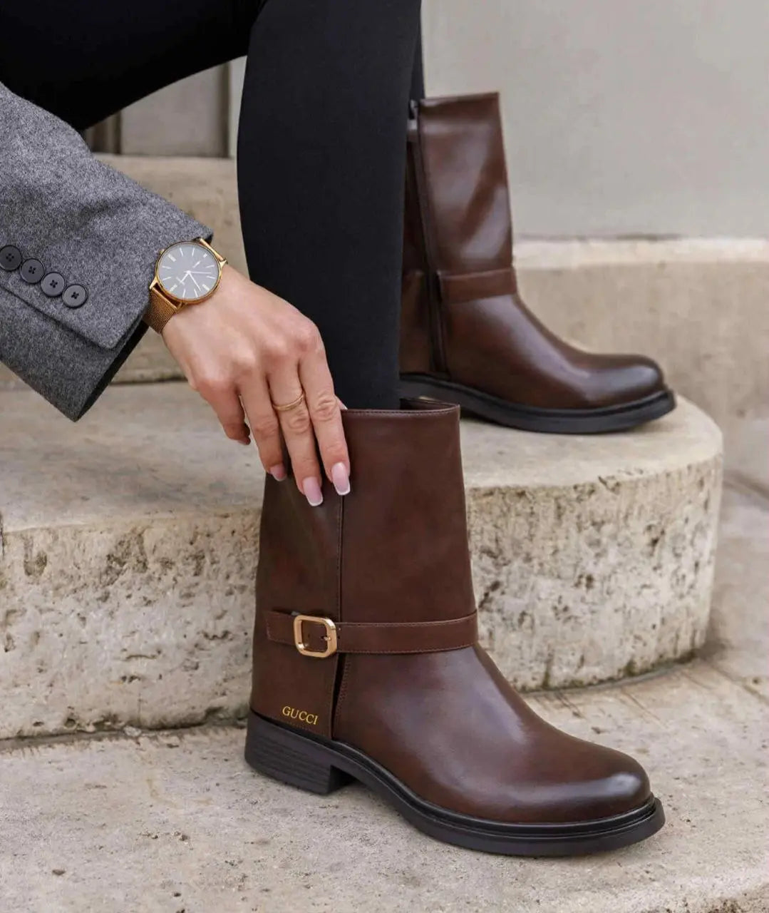 Bota Gucci Camel Mel Sapataria